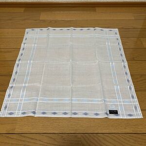 Celine Ivory and Sky Blue Unisex Handkerchief/Bandana 48cm x 47cm